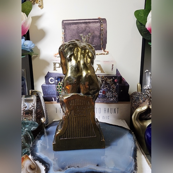 Bronze Thinker Sculpture - Picture 3 of 6